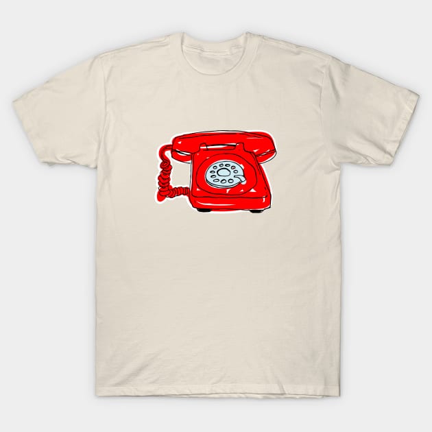 red telephone T-Shirt by callingtomorrow